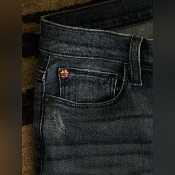 Hudson Natalie super skinny blue denim jeans Women’s 27 R 4 fringed hems EUC - Picture 9 of 13